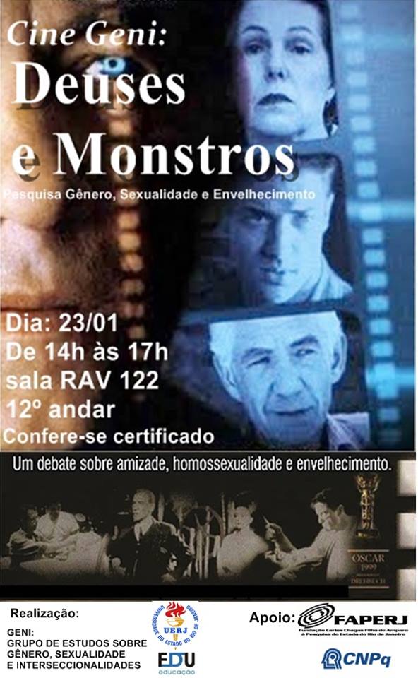 Cartaz Cine Geni Deuses e Monstros